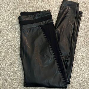 EXPRESS High Waisted Black Faux Leather Leggings